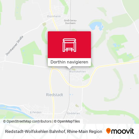 Riedstadt-Wolfskehlen Bahnhof Karte
