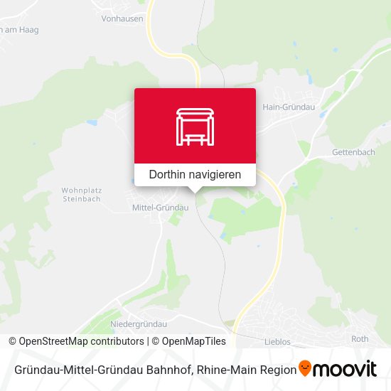 Gründau-Mittel-Gründau Bahnhof Karte
