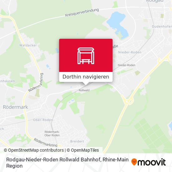 Rodgau-Nieder-Roden Rollwald Bahnhof Karte