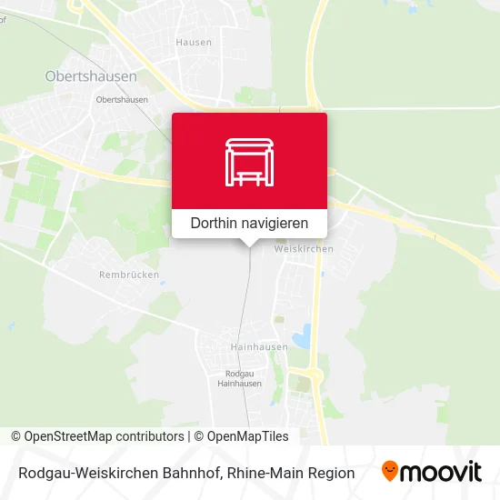 Rodgau-Weiskirchen Bahnhof Karte