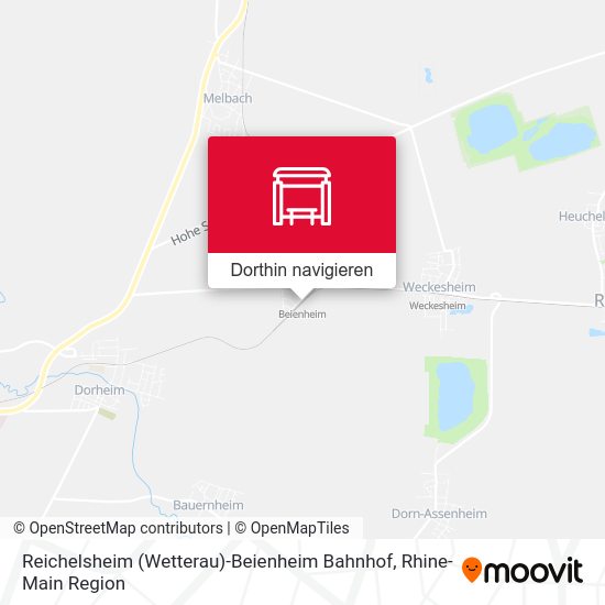 Reichelsheim (Wetterau)-Beienheim Bahnhof Karte