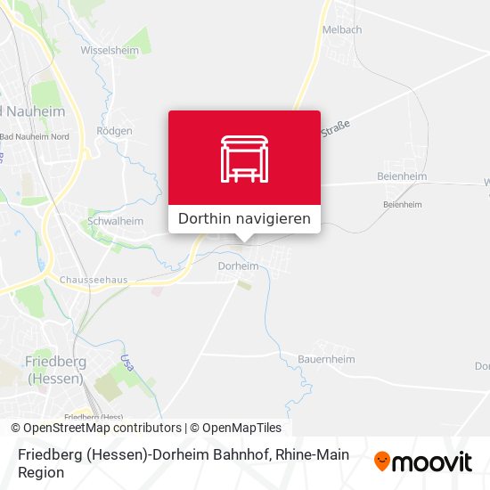Friedberg (Hessen)-Dorheim Bahnhof Karte