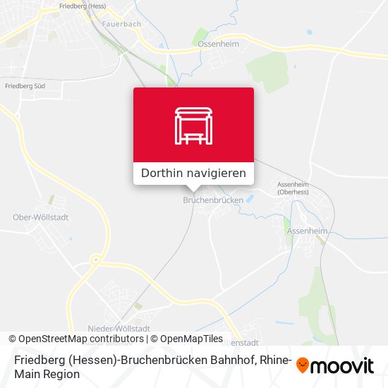 Friedberg (Hessen)-Bruchenbrücken Bahnhof Karte