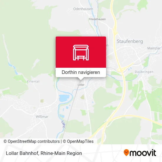 Lollar Bahnhof Karte
