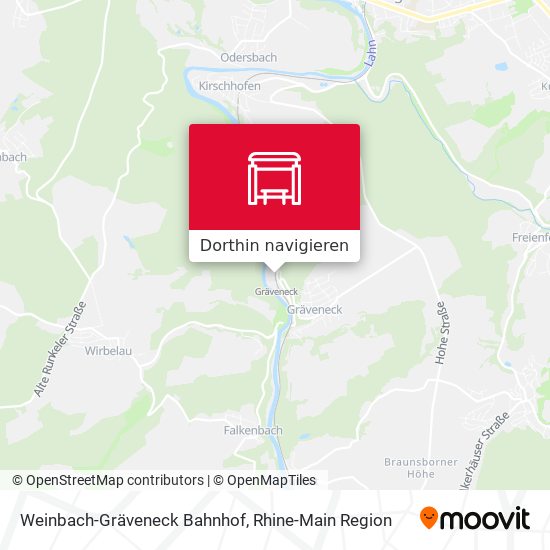 Weinbach-Gräveneck Bahnhof Karte