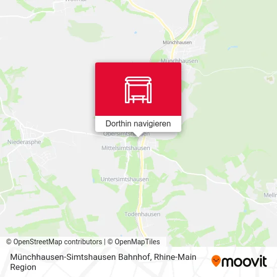 Münchhausen-Simtshausen Bahnhof Karte