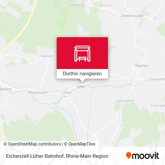 Eichenzell-Lütter Bahnhof Karte