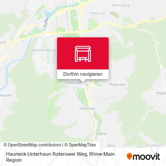 Hauneck-Unterhaun Rotenseer Weg Karte