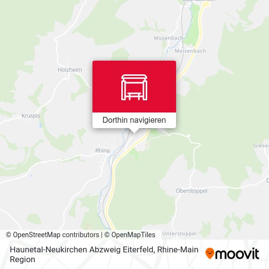 Haunetal-Neukirchen Abzweig Eiterfeld Karte