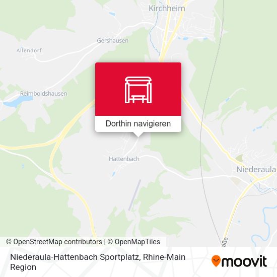 Niederaula-Hattenbach Sportplatz Karte