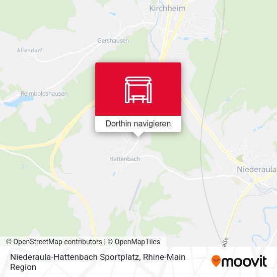 Niederaula-Hattenbach Sportplatz Karte