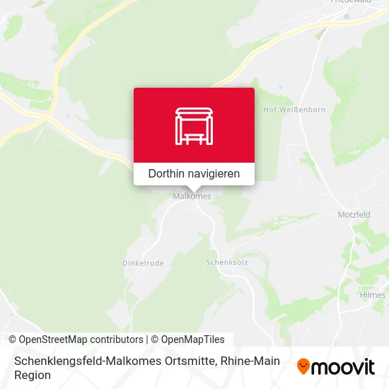 Schenklengsfeld-Malkomes Ortsmitte Karte