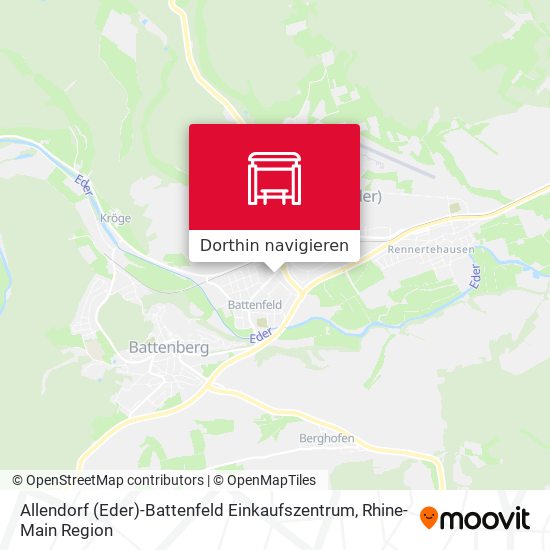 Allendorf (Eder)-Battenfeld Einkaufszentrum Karte