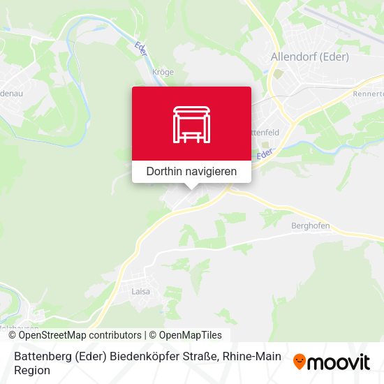 Battenberg (Eder) Biedenköpfer Straße Karte