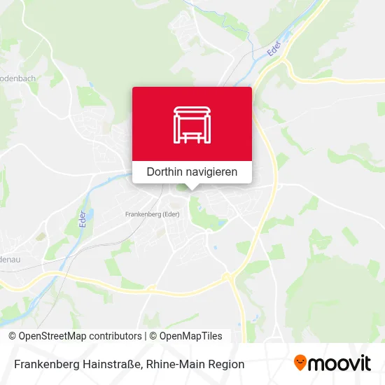 Frankenberg Hainstraße Karte