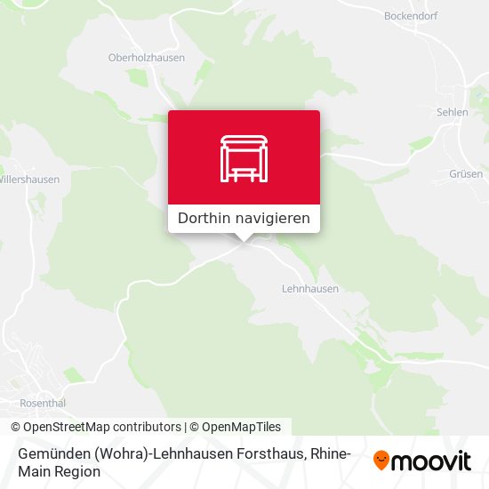 Gemünden (Wohra)-Lehnhausen Forsthaus Karte