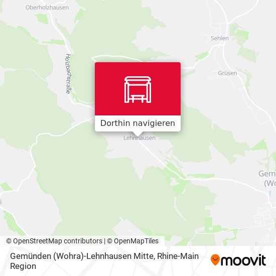 Gemünden (Wohra)-Lehnhausen Mitte Karte