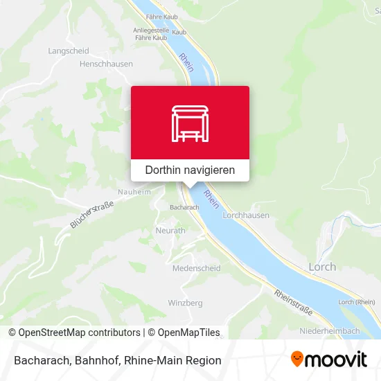 Bacharach, Bahnhof Karte