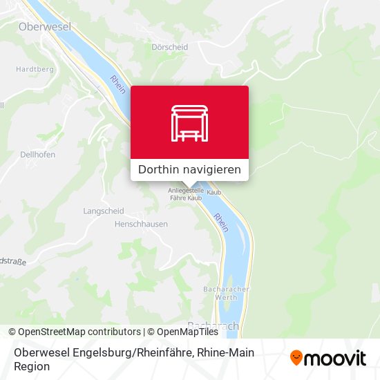 Oberwesel Engelsburg / Rheinfähre Karte