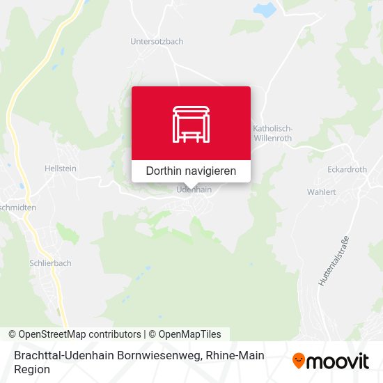 Brachttal-Udenhain Bornwiesenweg Karte