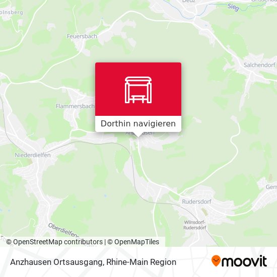 Anzhausen Ortsausgang Karte