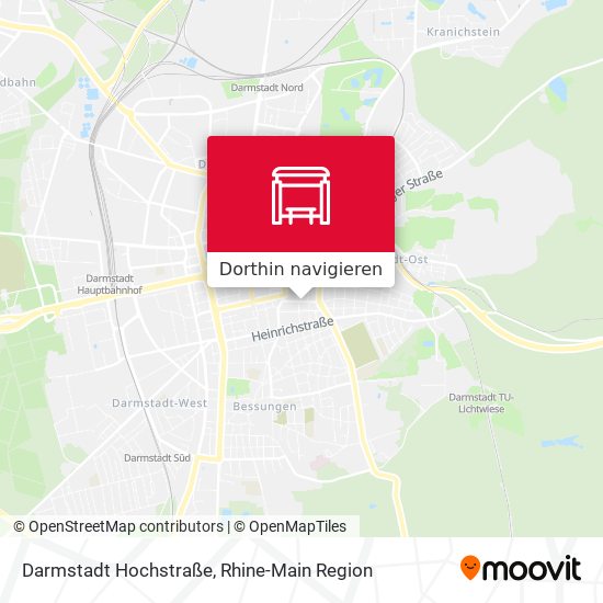 Darmstadt Hochstraße Karte