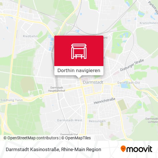 Darmstadt Kasinostraße Karte