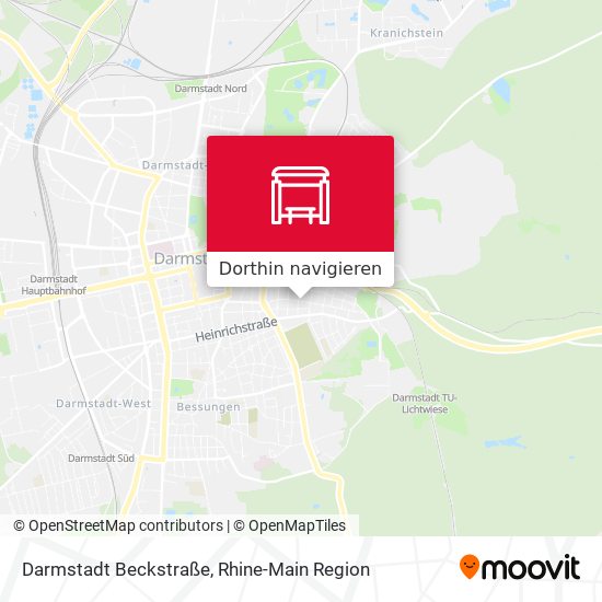 Darmstadt Beckstraße Karte
