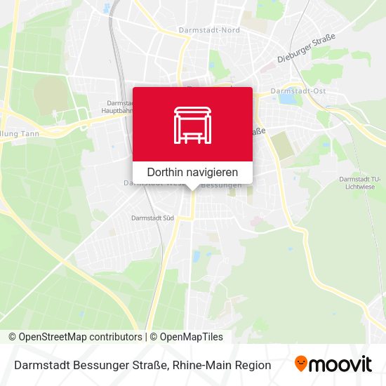 Darmstadt Bessunger Straße Karte