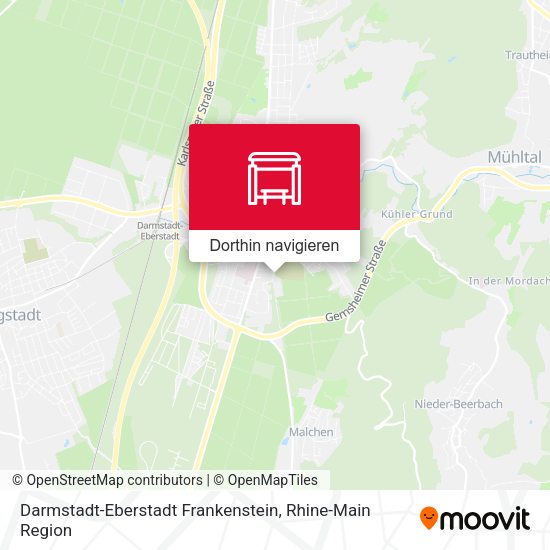 Darmstadt-Eberstadt Frankenstein Karte