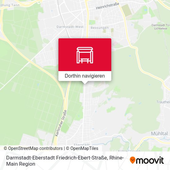 Darmstadt-Eberstadt Friedrich-Ebert-Straße Karte