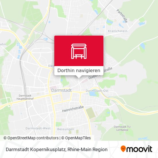 Darmstadt Kopernikusplatz Karte