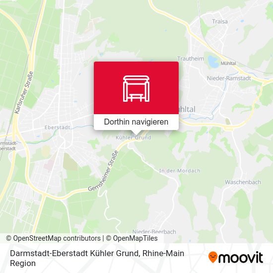 Darmstadt-Eberstadt Kühler Grund Karte