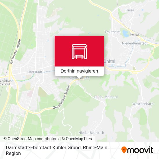 Darmstadt-Eberstadt Kühler Grund Karte