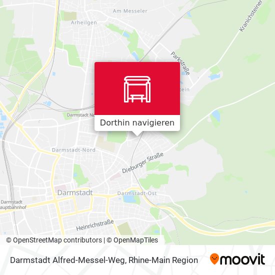 Darmstadt Alfred-Messel-Weg Karte