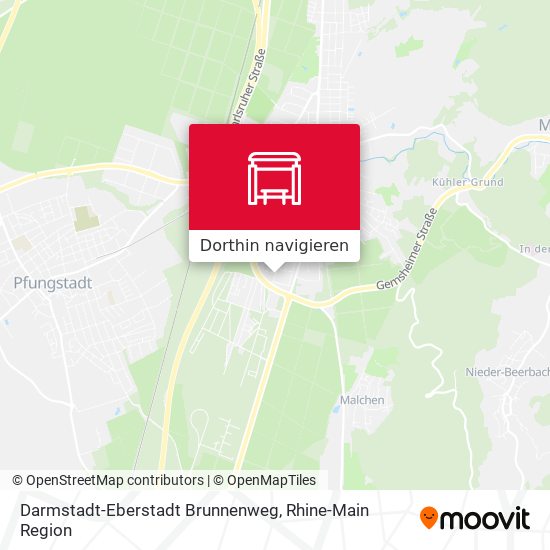 Darmstadt-Eberstadt Brunnenweg Karte