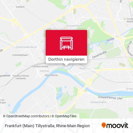 Frankfurt (Main) Tillystraße Karte