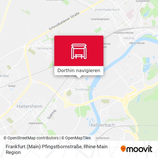 Frankfurt (Main) Pfingstbornstraße Karte