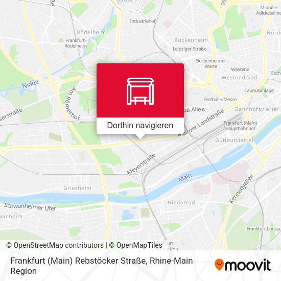 Frankfurt (Main) Rebstöcker Straße Karte