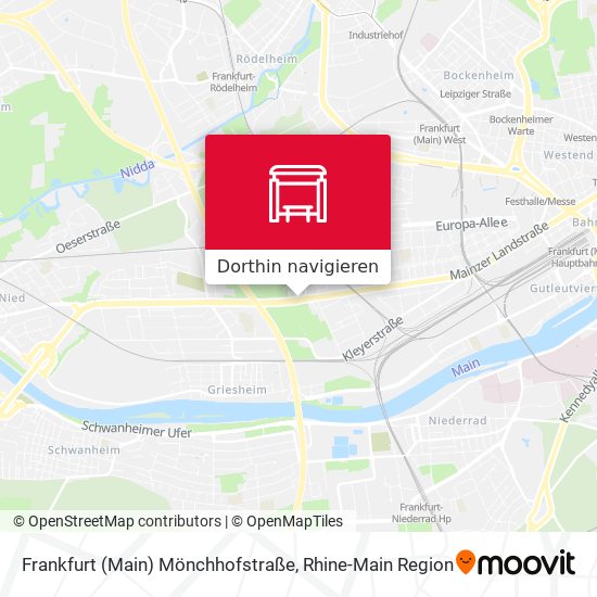 Frankfurt (Main) Mönchhofstraße Karte