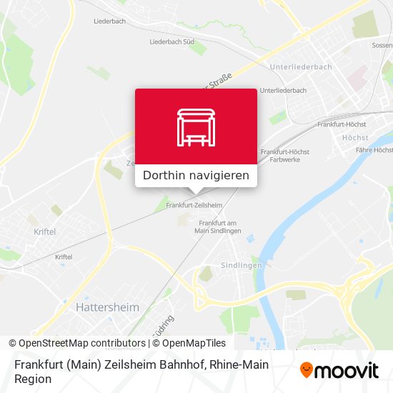 Frankfurt (Main) Zeilsheim Bahnhof Karte