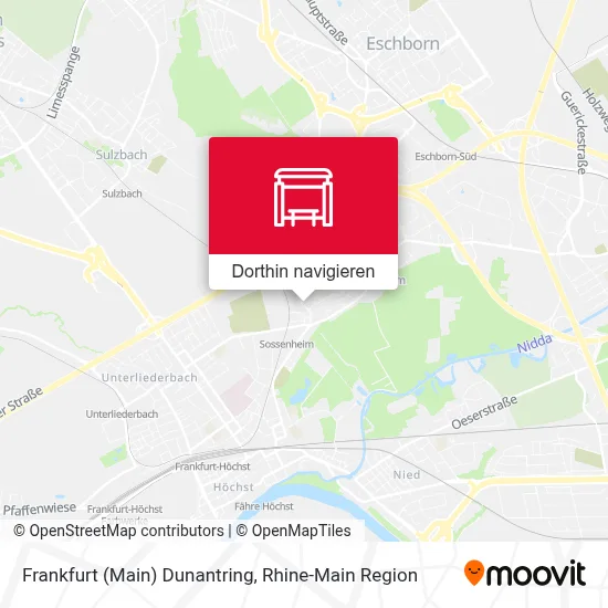Frankfurt (Main) Dunantring Karte