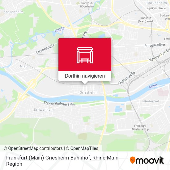 Frankfurt (Main) Griesheim Bahnhof Karte