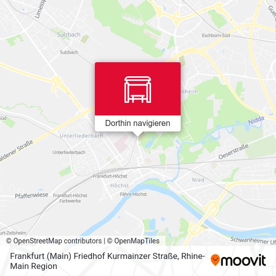 Frankfurt (Main) Friedhof Kurmainzer Straße Karte