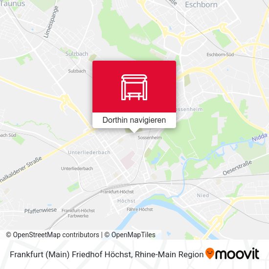 Frankfurt (Main) Friedhof Höchst Karte