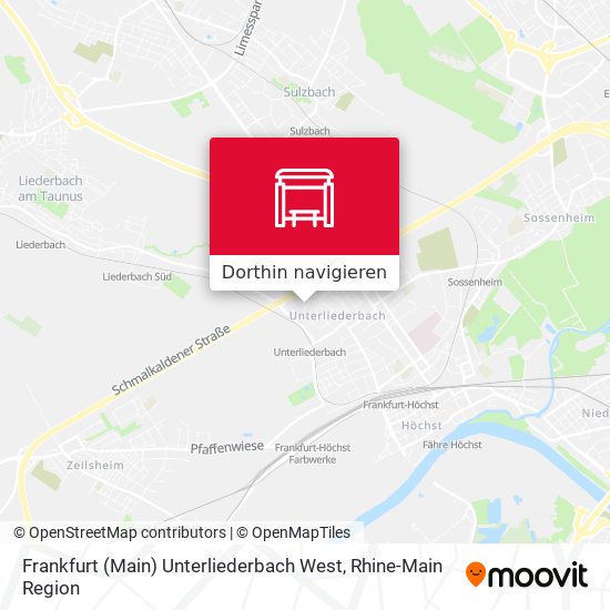 Frankfurt (Main) Unterliederbach West Karte