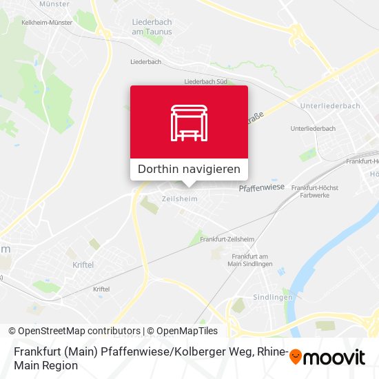 Frankfurt (Main) Pfaffenwiese / Kolberger Weg Karte