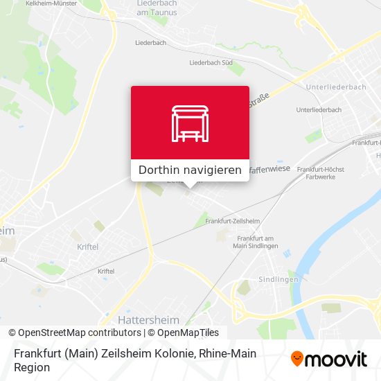 Frankfurt (Main) Zeilsheim Kolonie Karte