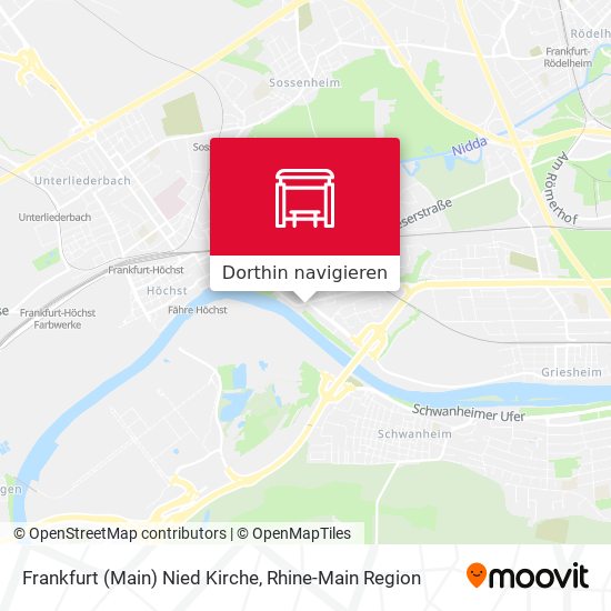 Frankfurt (Main) Nied Kirche Karte