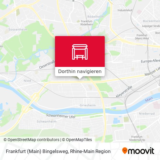 Frankfurt (Main) Bingelsweg Karte